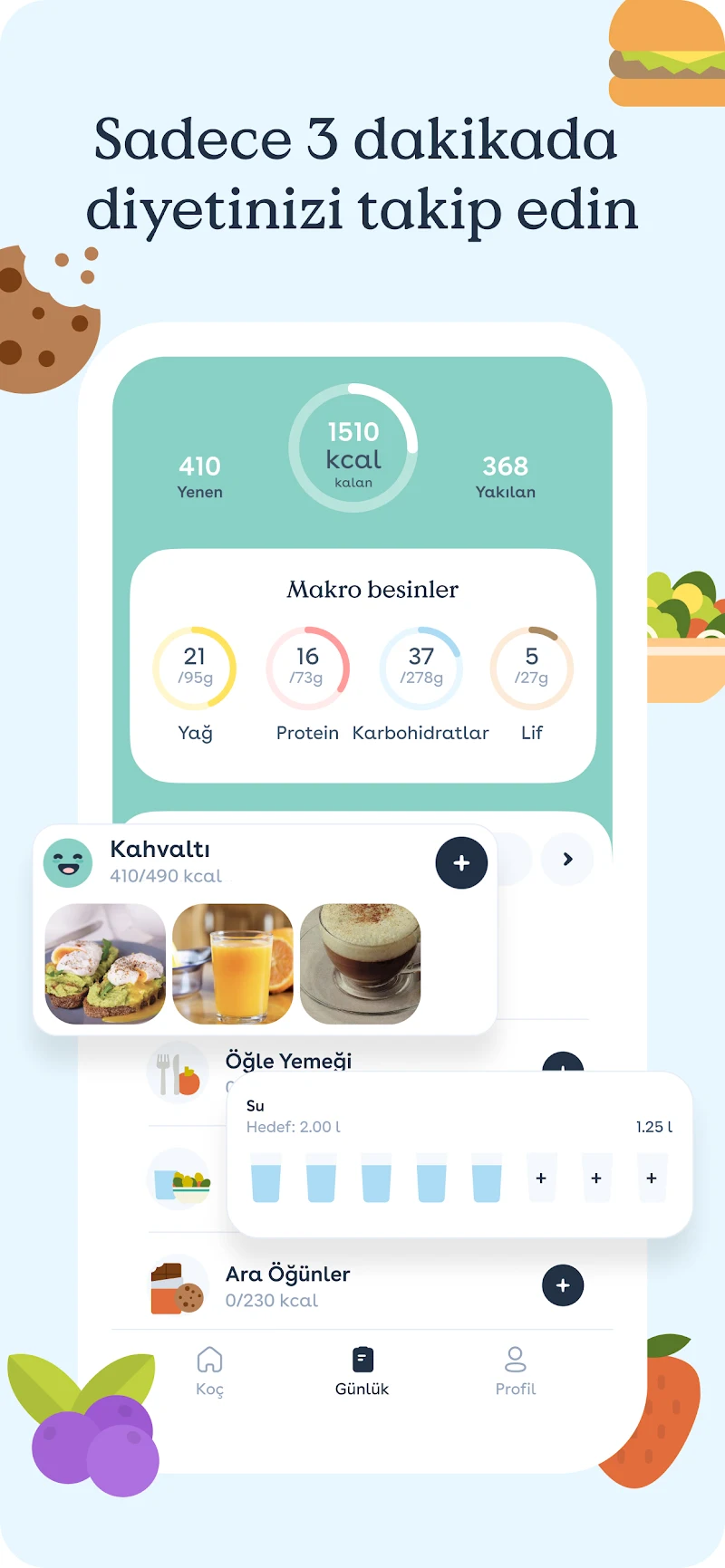 Foodvisor - Kalori Sayacı egzersiz programları listesi