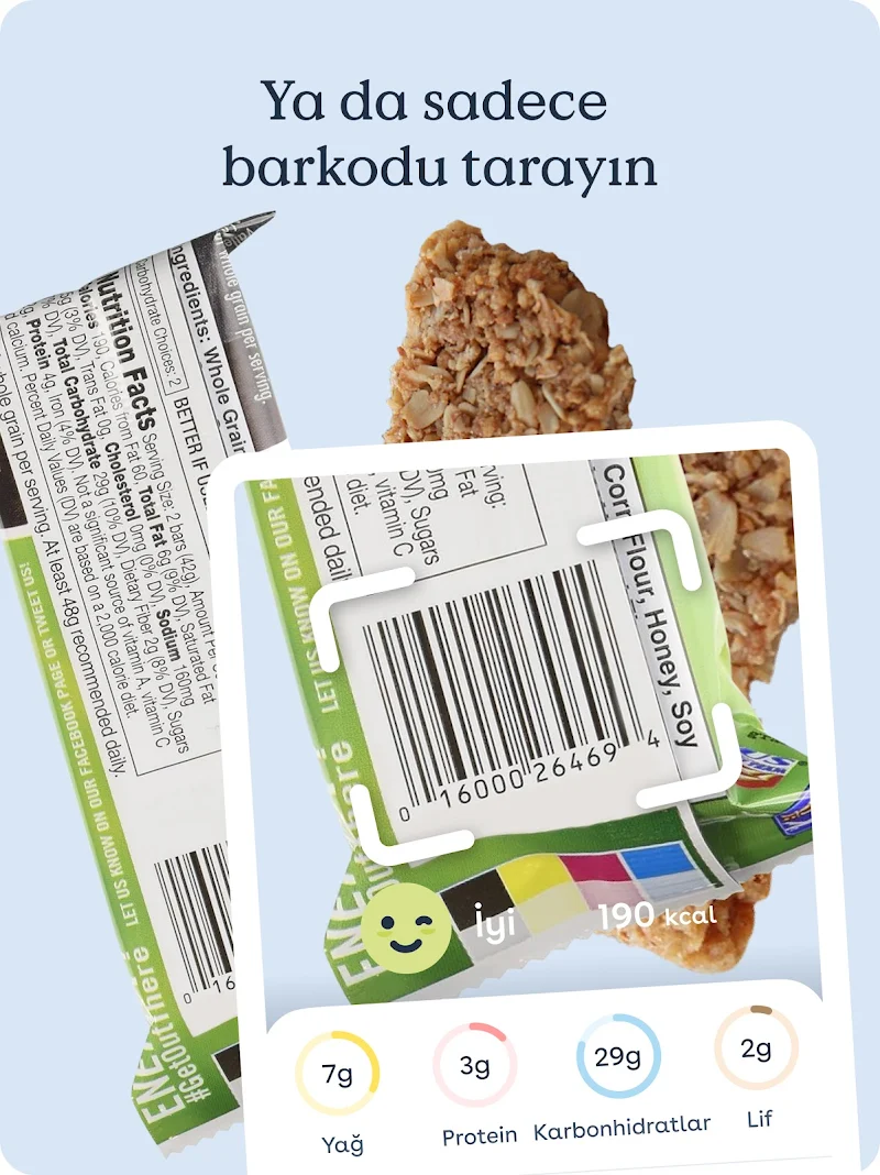 Foodvisor - Kalori Sayacı tarif önerileri bölümü