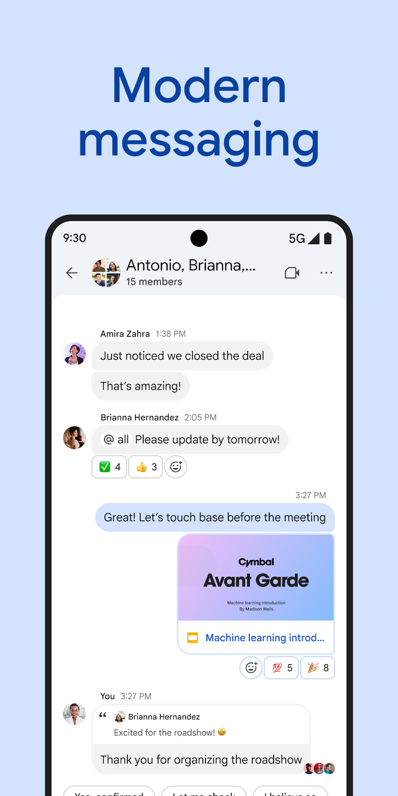 Google Chat APK ana ekran görüntüsü