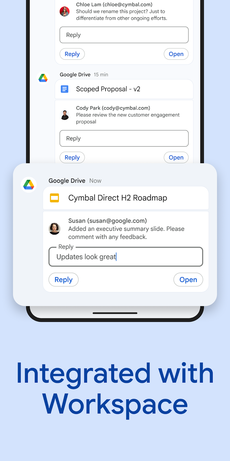 Google Chat 2026 güncelleme bildirim ekranı