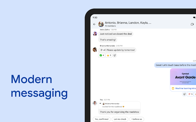 Google Chat video mesaj özellikleri