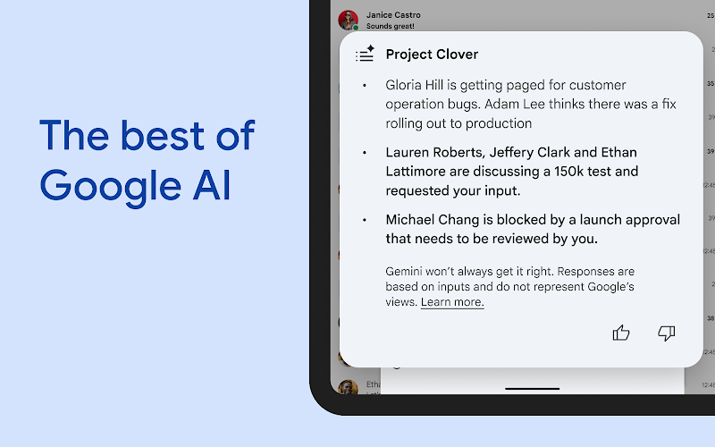 Google Chat yapay zeka destekli arama fonksiyonu