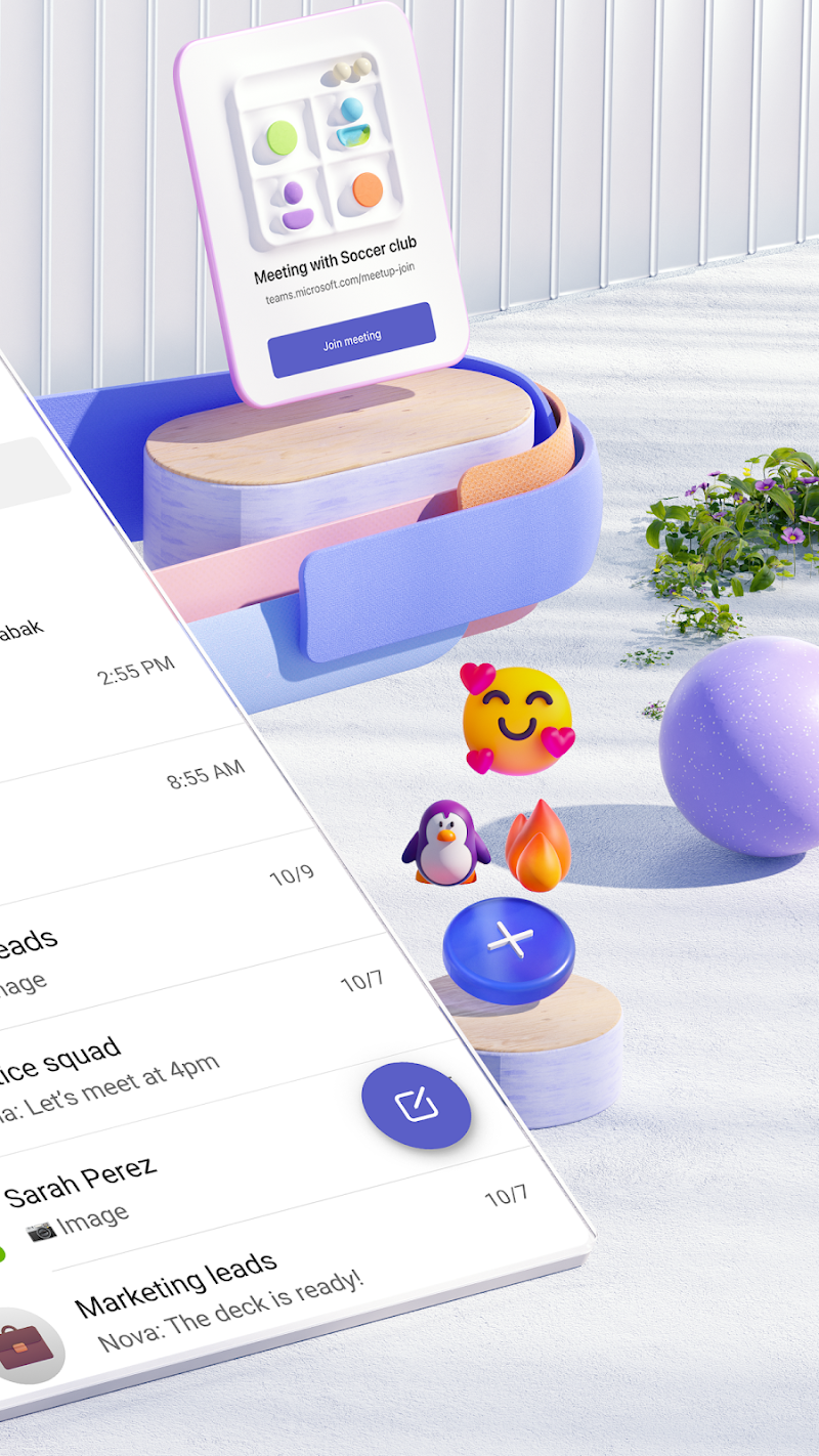 Microsoft Teams uygulama sohbet ekranı