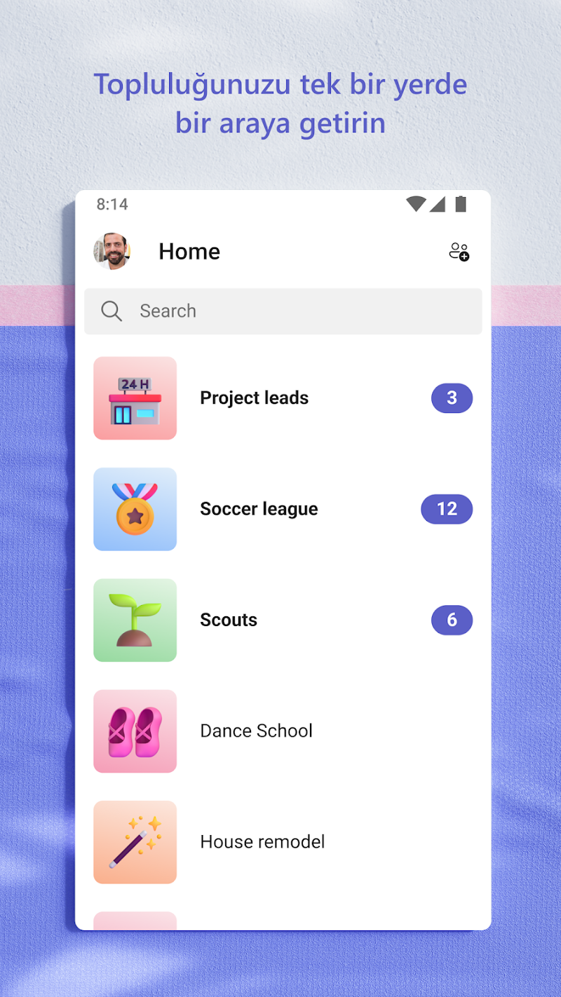 Microsoft Teams kanal yönetimi görünümü