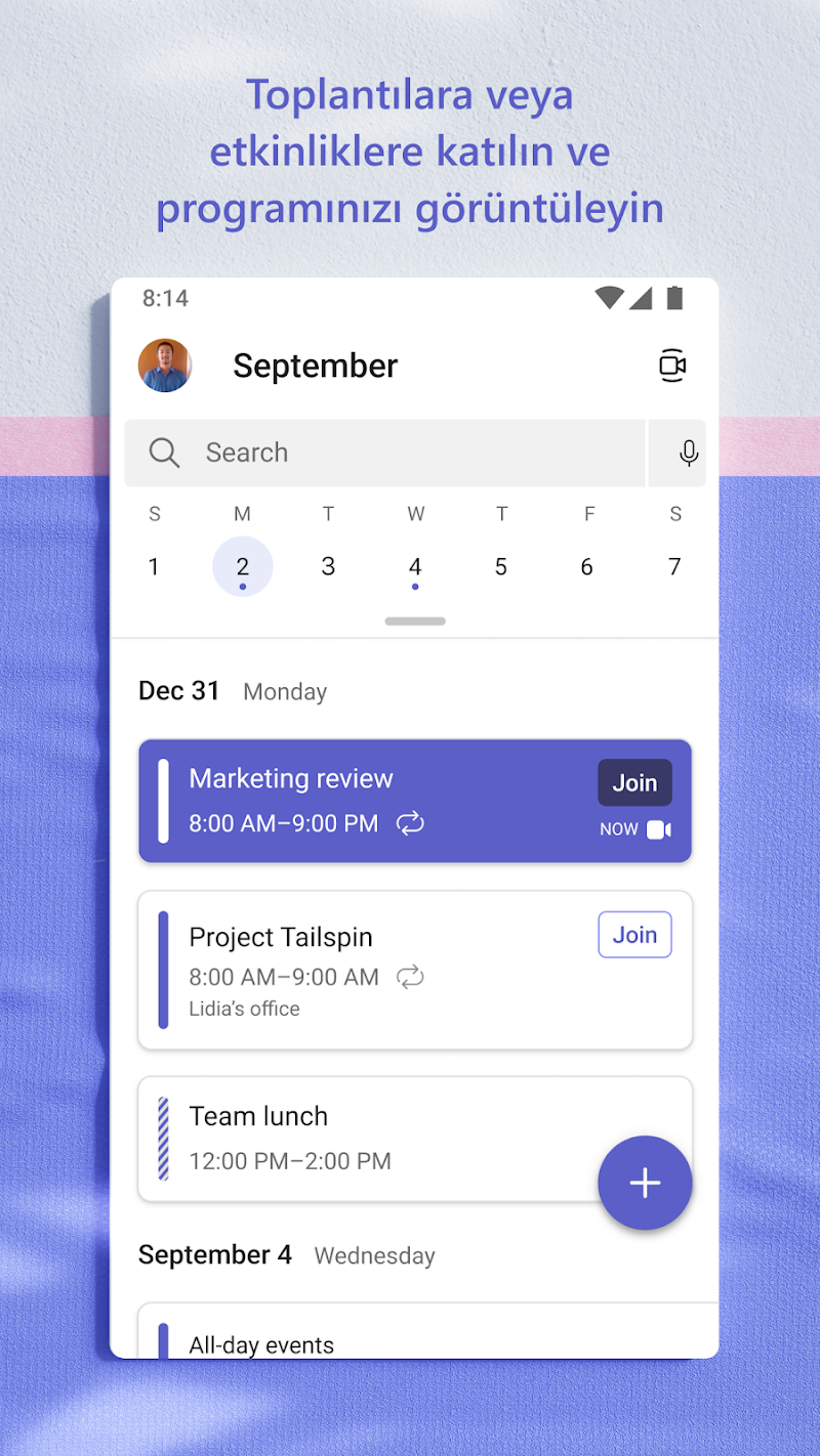 Microsoft Teams görüntülü arama ekranı