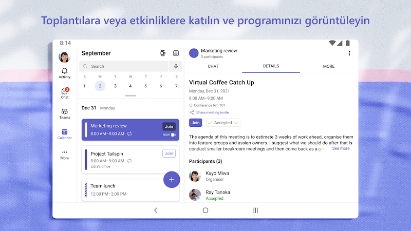 Microsoft Teams ekip yönetim paneli