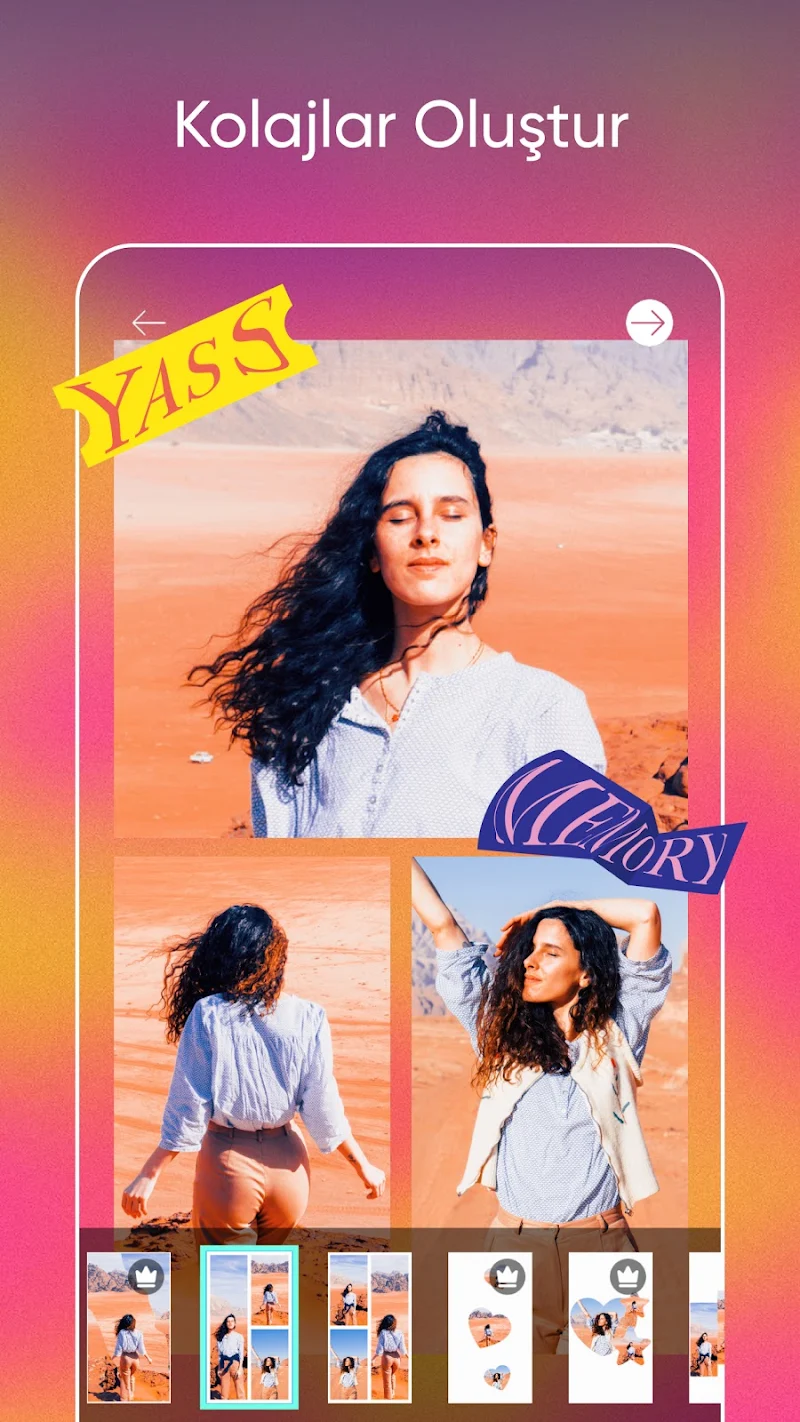 Picsart Foto ve Video Editörü video düzenleyici ekranı