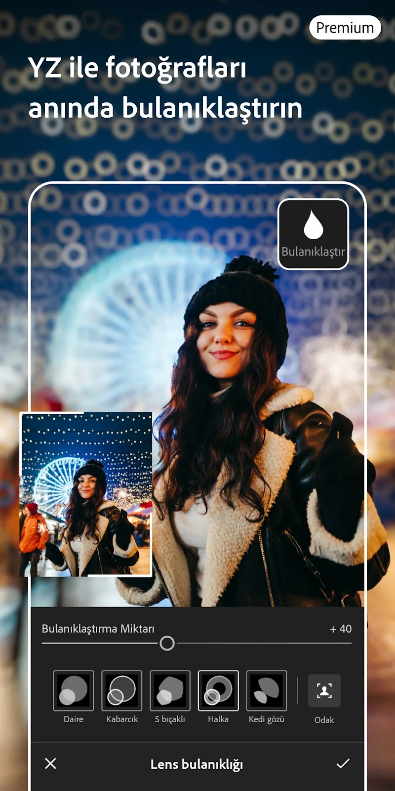 Lightroom Fotoğraf Düzenleyici filtre seçenekleri görüntüsü