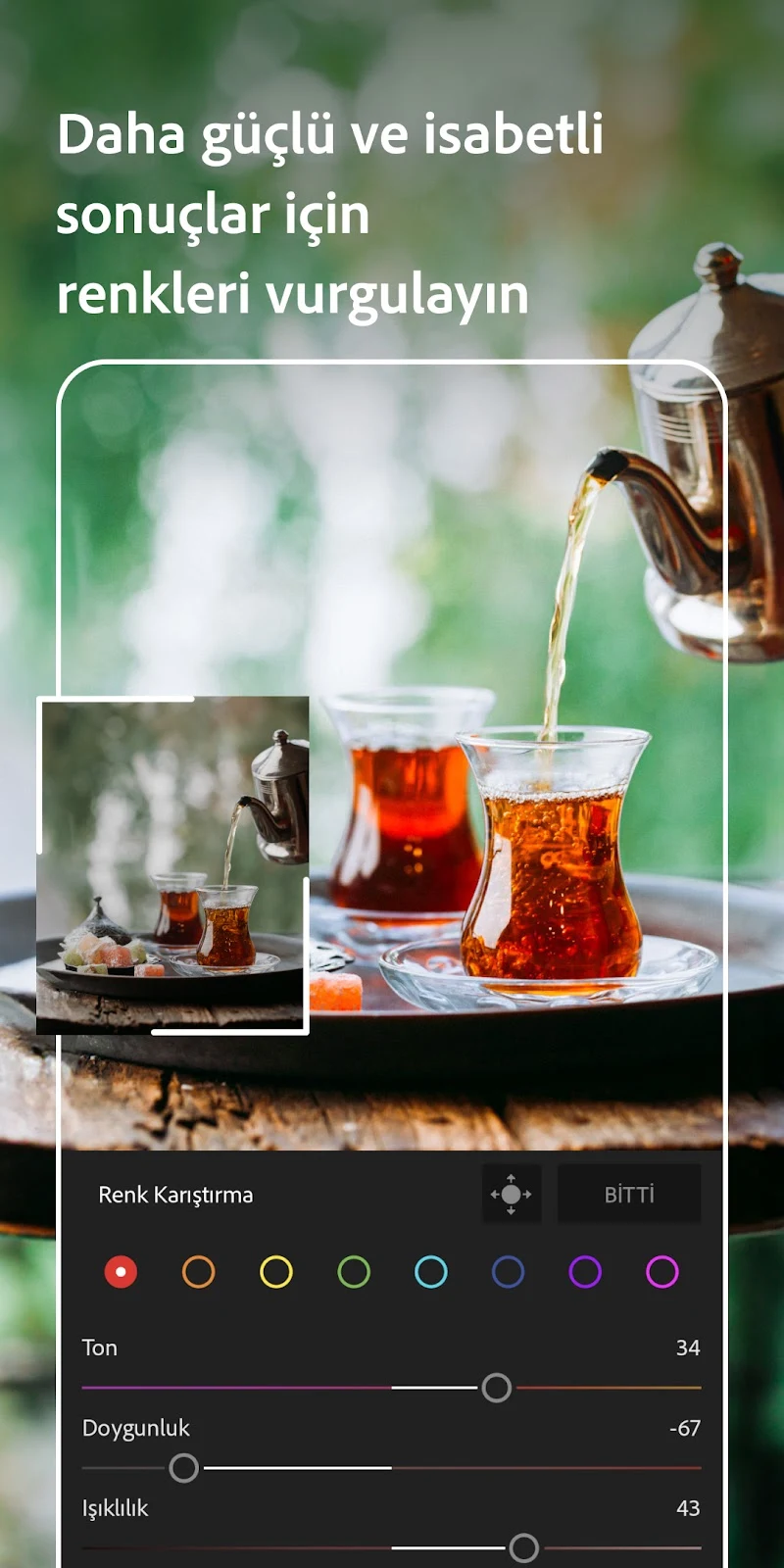 Lightroom Fotoğraf Düzenleyici otomatik düzenleme özelliği