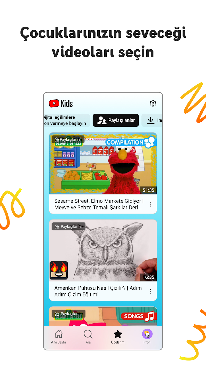 YouTube Kids ebeveyn kontrol paneli görüntüsü