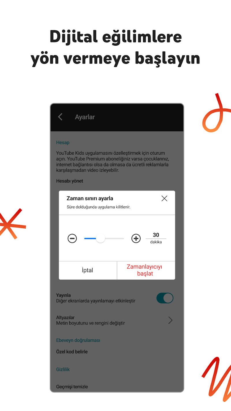 YouTube Kids video oynatma ekranı
