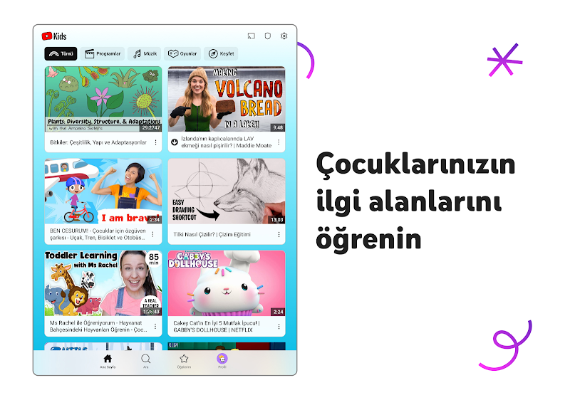 YouTube Kids güncelleme bildirimi ekranı