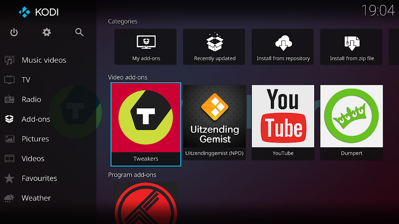 Kodi kullanıcı dostu arayüz