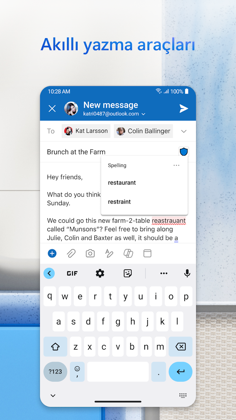 Microsoft Outlook sesli komut kullanımı