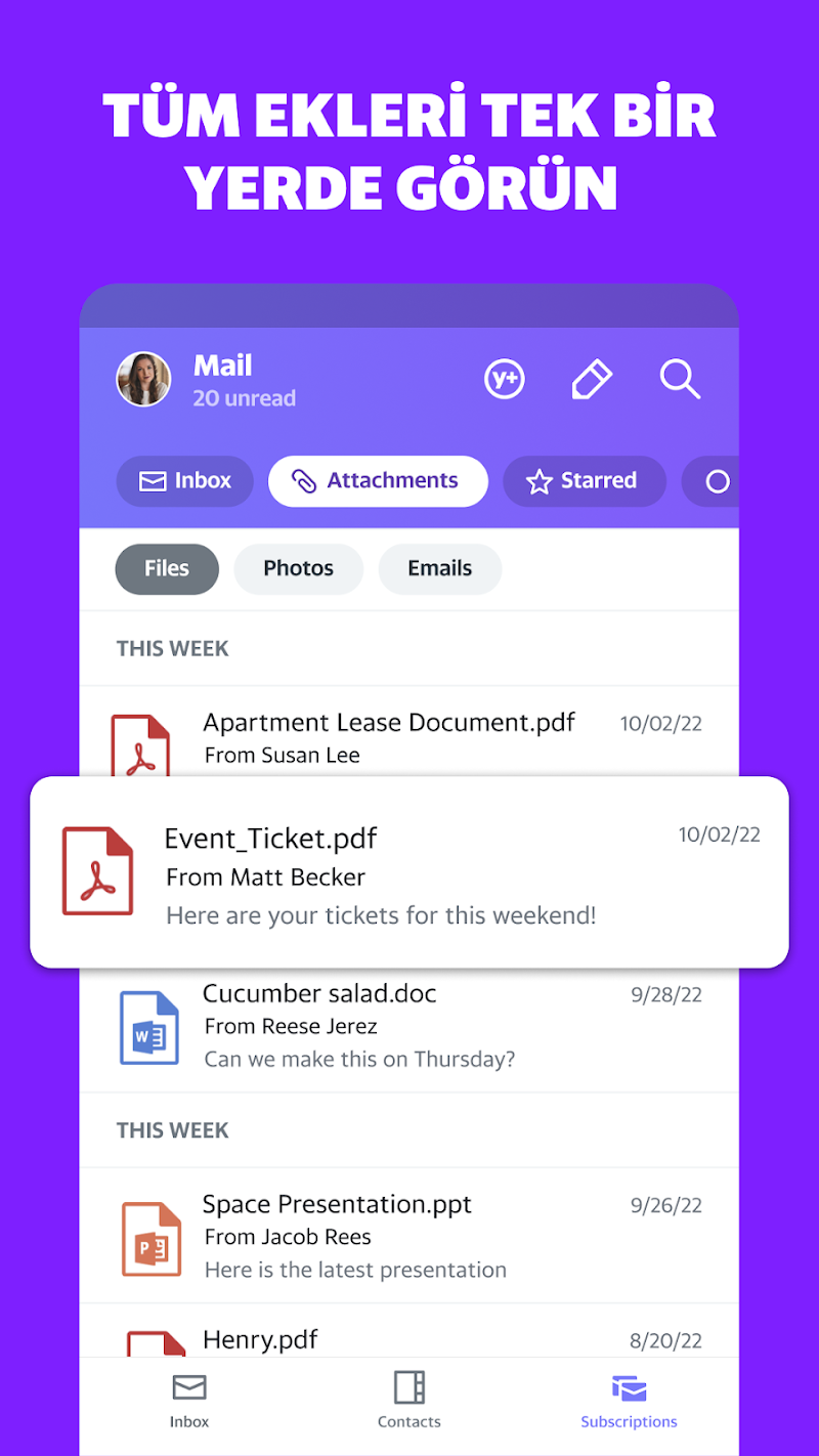 Yahoo Mail – Organize Kalın! abonelik iptali özelliği ekranı