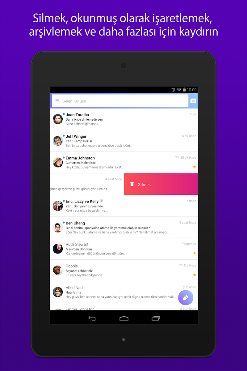 Yahoo Mail – Organize Kalın! e-posta yazma ekranı