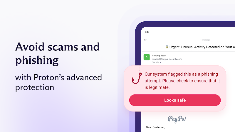 Proton Mail: Şifreli E-posta son sürüm güncelleme ekranı