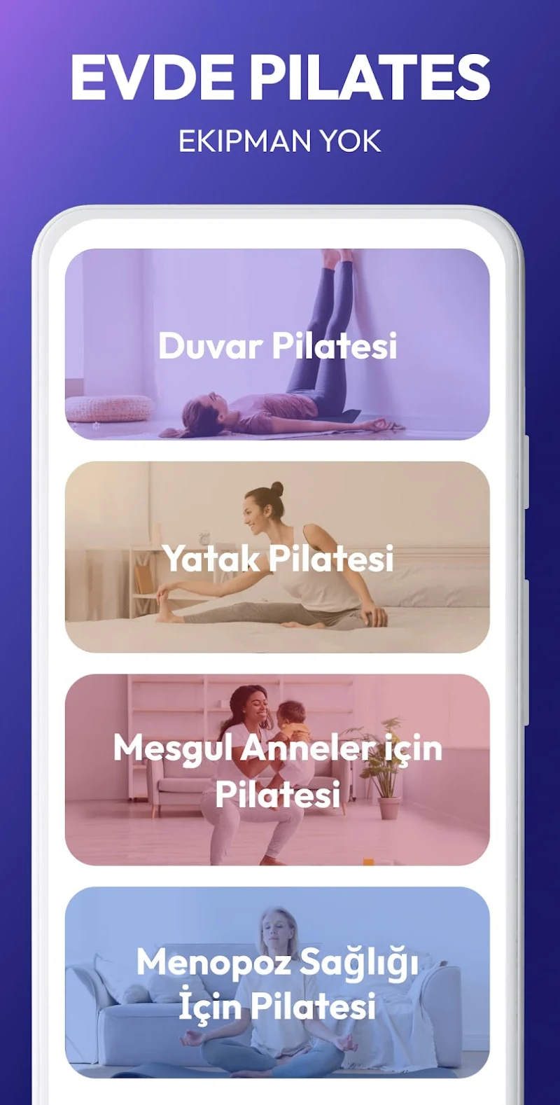 Evde Pilates Egzersizi APK ana ekran görüntüsü
