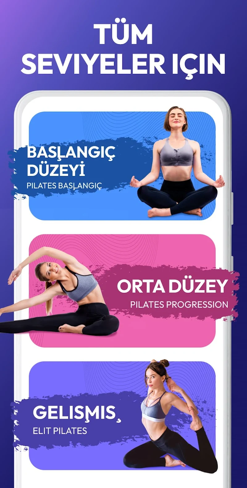 Evde Pilates Egzersizi güncelleme bildirimi ekranı