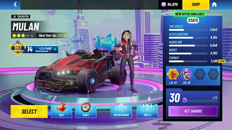 Disney Speedstorm uygulama ayarları ekranı
